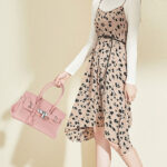 Women's Full-Grain Leather Rectangular Lock Buckle Top Handle Bag