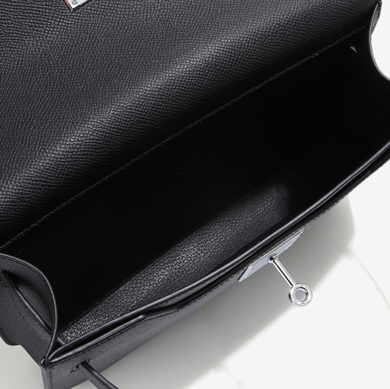 Damen Echtleder Schloss Crossbody Umhängetasche In Minimalistisch