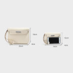 Damen Echtleder Schloss Crossbody Umhängetasche In Minimalistisch