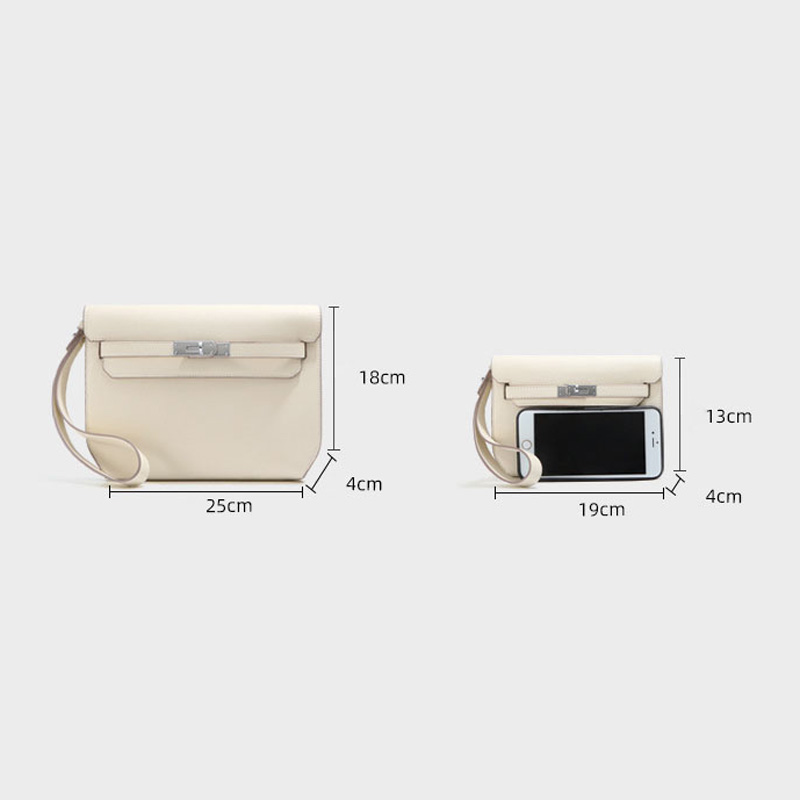 Damen Echtleder Schloss Crossbody Umhängetasche In Minimalistisch