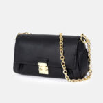 Sac à bandoulière en cuir véritable Minimalist Flap Magnetic Closure Crossbody Shoulder Chain Bag