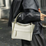 Women's Mini Genuine Leather Crossbody Bucket Tote Bag In Minimalist
