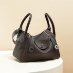 Women's Minimalist Genuine Leather Cat Eye Decorated Crossbody Shoulder Handbag