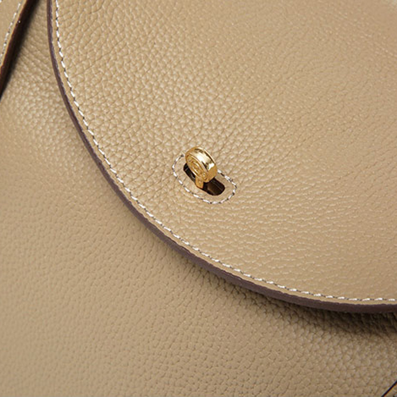 Sac à main en cuir véritable avec fermeture à glissière et bandoulière pour femmes
