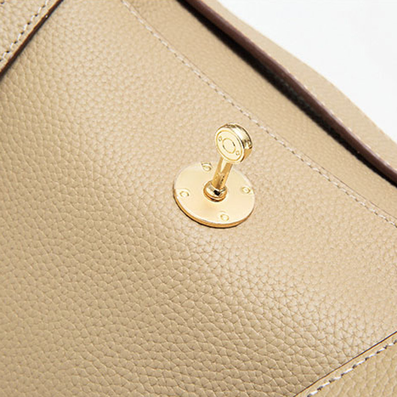 Sac à main en cuir véritable avec fermeture à glissière et bandoulière pour femmes