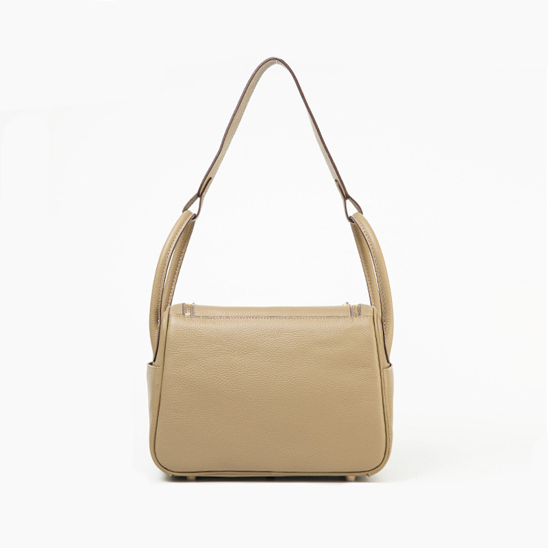 Sac à main en cuir véritable avec fermeture à glissière et bandoulière pour femmes