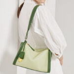 Women's Vintage Leather Colorblock Crossbody Shoulder Bag