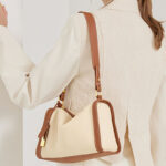 Women's Vintage Leather Colorblock Crossbody Shoulder Bag