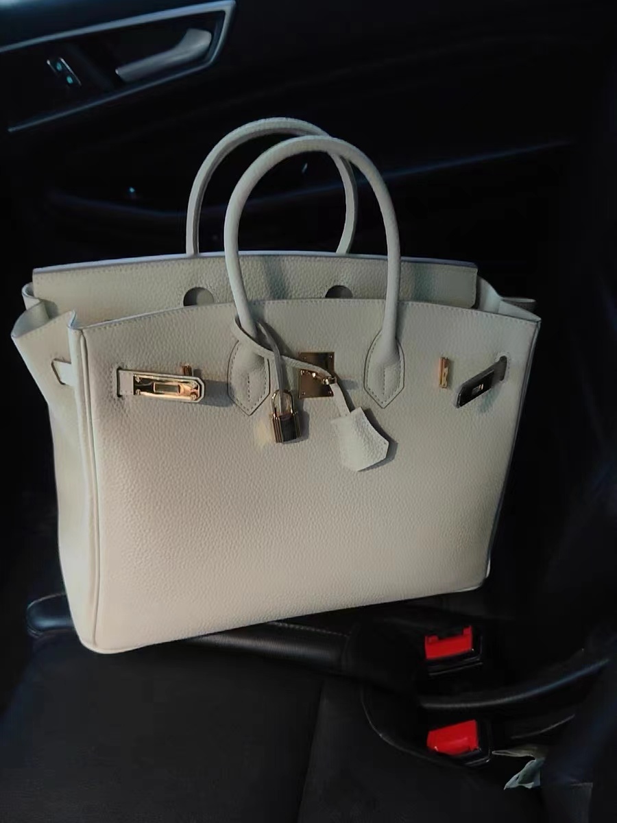 Women's Genuine Leather Top Handle Handbags  - 35 cm Version - Without Shoulder Strap photo review