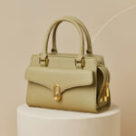 Women's Vintage Genuine Leather Lock Buckle Zipper Crossbody Shoulder Handbags