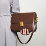 Women's Vintage Genuine Leather Lock Shoulder Bags