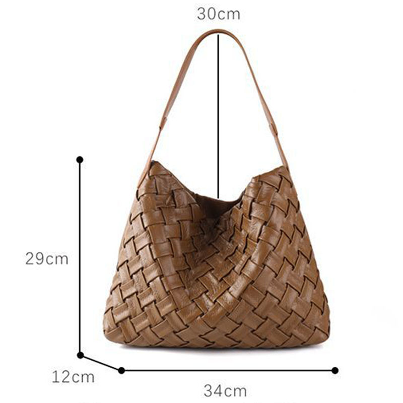 Women's Woven PU Material Vintage Crossbody Shoulder Tote Bags