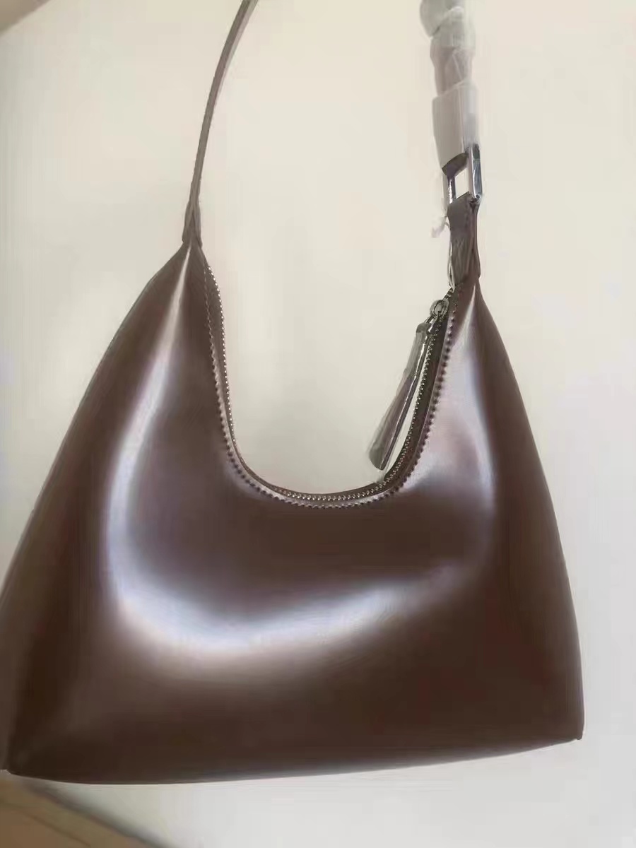 Damen Hobo-Taschen aus geteiltem Leder mit Reißverschluss photo review