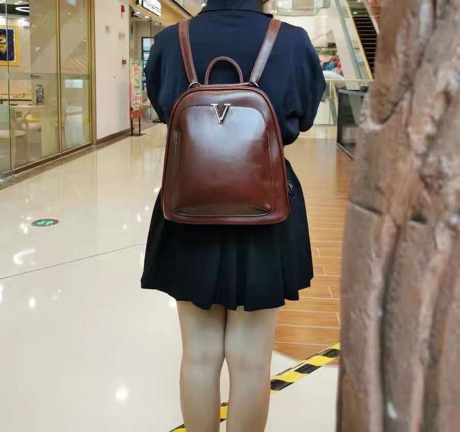 Women's Genuine Leather Minimal Backpacks photo review