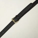 Women's Black Genuine Leather Floral Embossed Crossbody Tote Bag