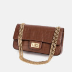 Damen Krokodil Echtes Leder Schloss Crossbody Kettentasche