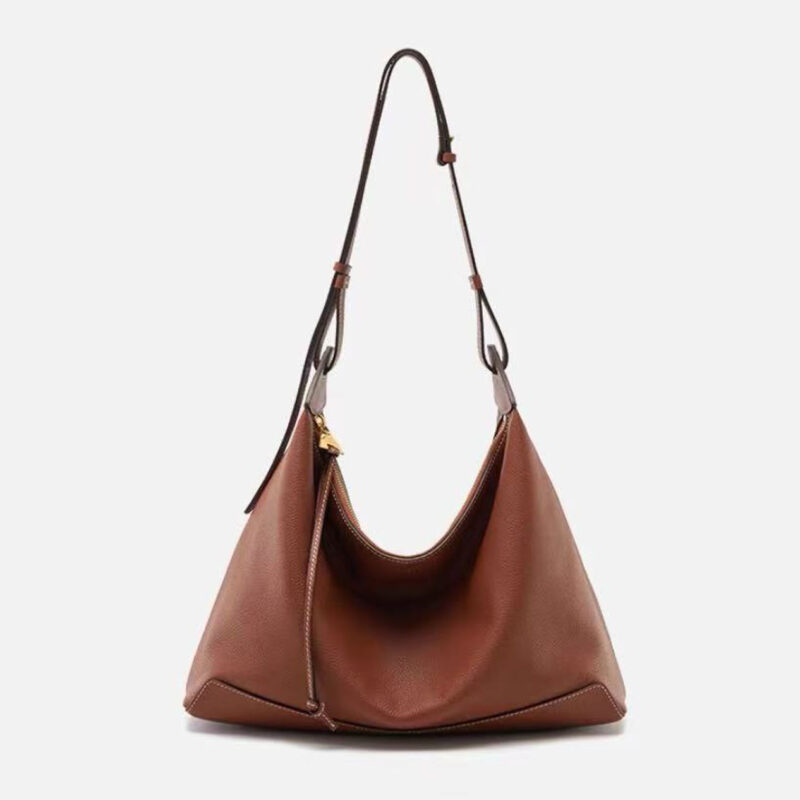 Women's Genuine Leather Minimalist Crossbody Shoulder Hobo Bag