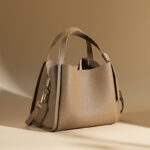 Women's Genuine Leather Minimalist Shoulder Bucket Bag