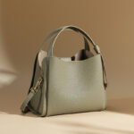 Women's Genuine Leather Minimalist Shoulder Bucket Bag