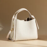 Women's Genuine Leather Minimalist Shoulder Bucket Bag