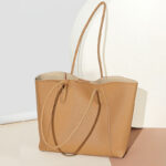 Women's Genuine Leather Minimalist Shoulder Tote Bag