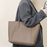 Women's Genuine Leather Minimalist Shoulder Tote Bag