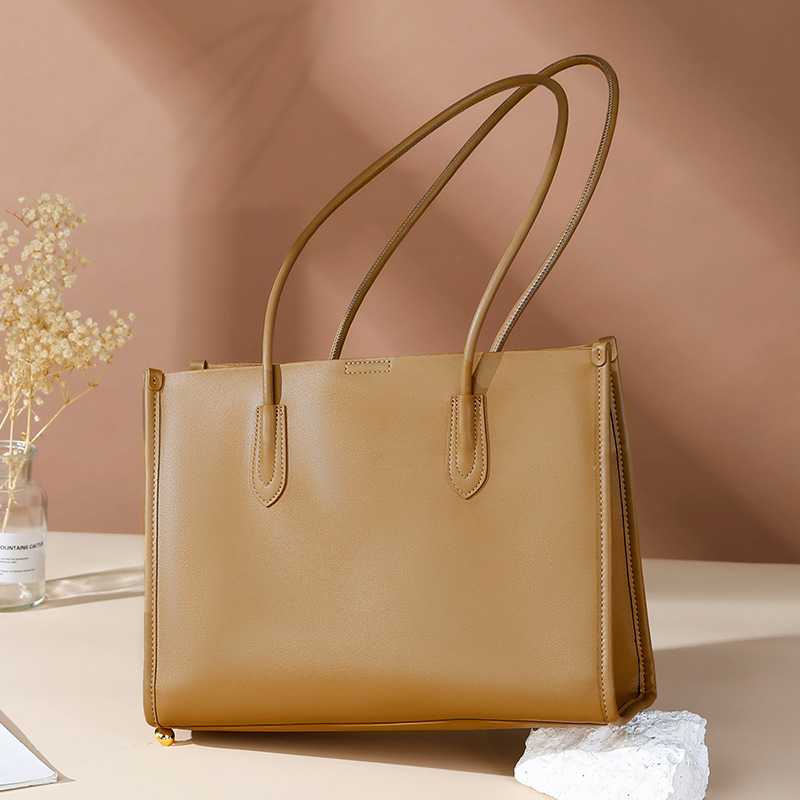 Sac fourre-tout en cuir véritable pour femmes