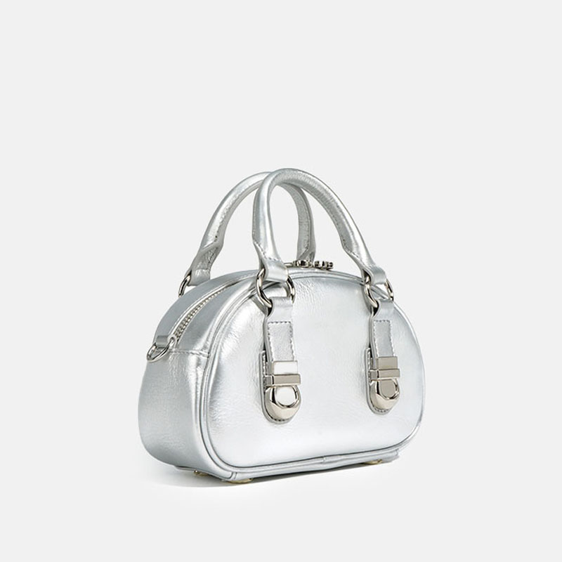 Women's Mini Genuine Leather Minimalist Zipper Handbag