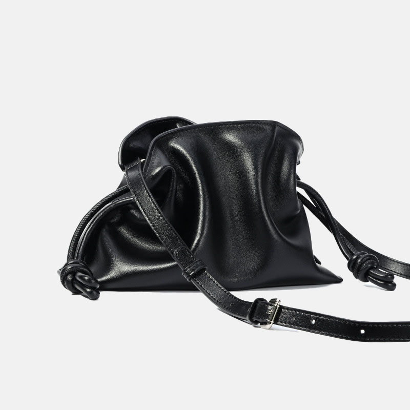 Women's Minimalist Genuine Leather Fortune Bag Shaped Crossbody Bag