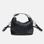 Women's Minimalist Woven Genuine Leather Crossbody Handbag