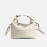 Women's Minimalist Woven Genuine Leather Crossbody Handbag