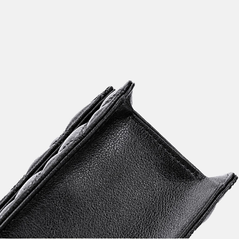 Women's Quilted Genuine Leather Lock Chain Crossbody Bag