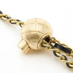 Women's Quilted Genuine Leather Lock Chain Crossbody Bag