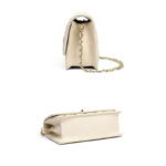 Women's Quilted Genuine Leather Lock Chain Crossbody Bag