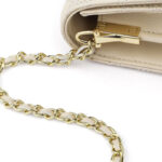 Women's Quilted Genuine Leather Lock Chain Crossbody Bag