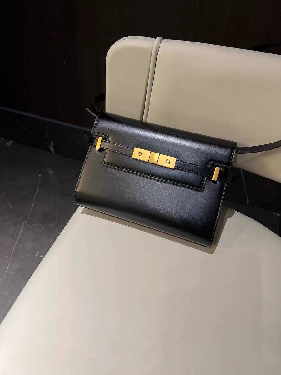 Women's Genuine Leather Flap Shoulder Bags Black photo review