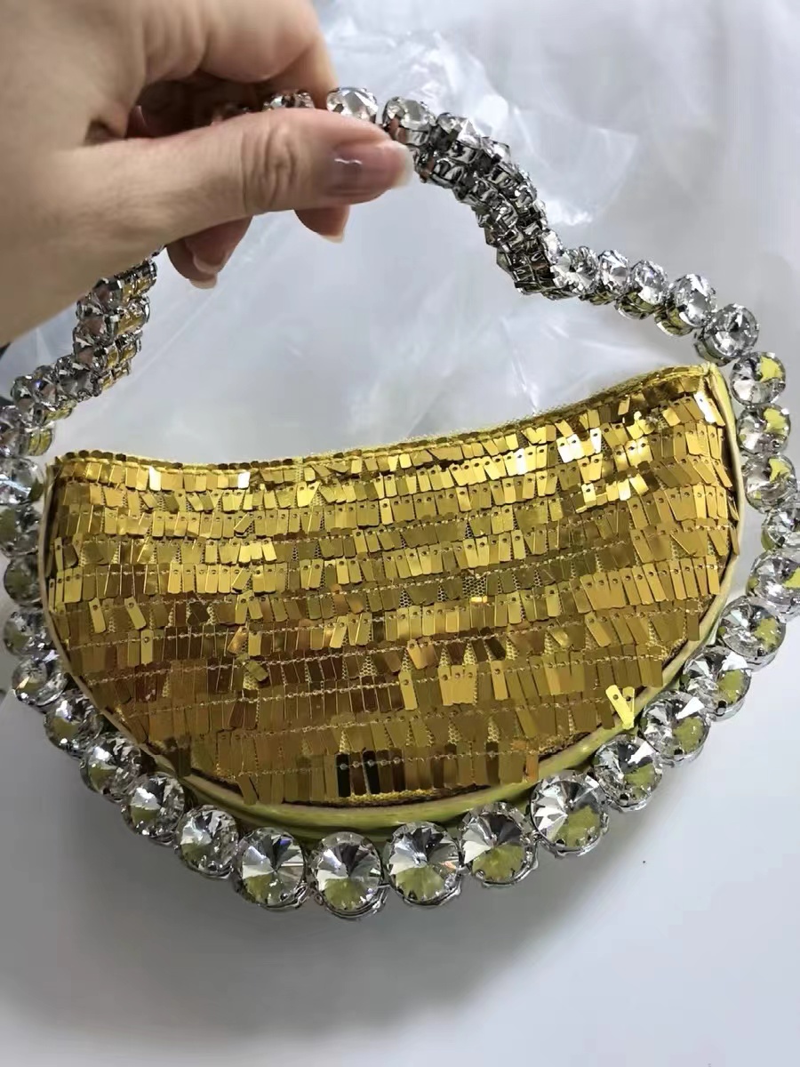 Women's Sparkling Rhinestone Shoulder Bag with PU Material photo review