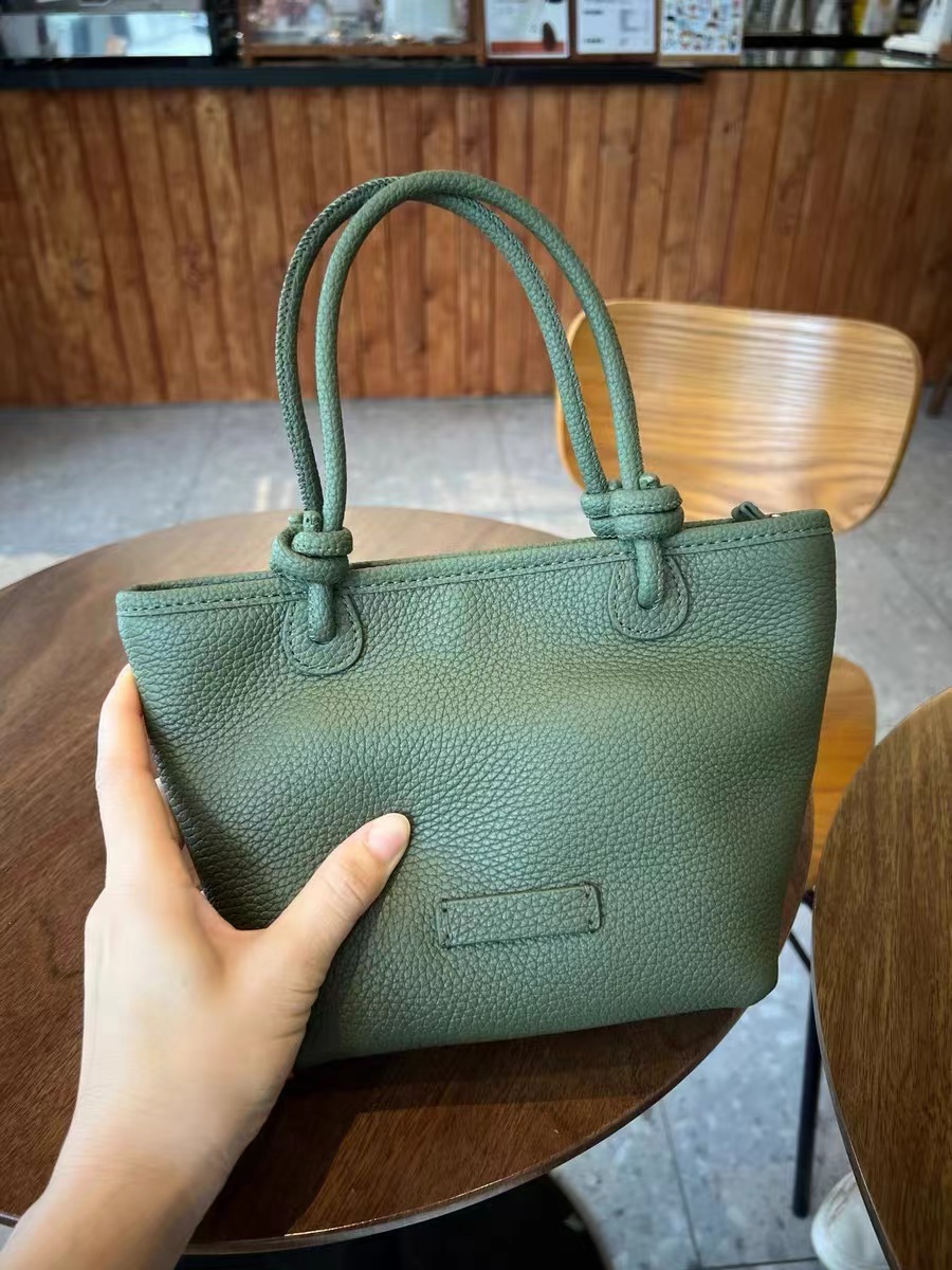 Women's Genuine Leather Minimalist Tote Bucket Bag photo review