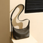 Women's Genuine Leather Minimalist Zip-Top Crossbody Shoulder Bag