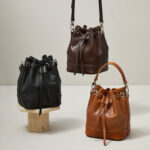 Women's Genuine Leather Vintage Shoulder Bucket Bag