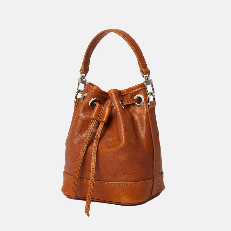 Women's Genuine Leather Vintage Shoulder Bucket Bag