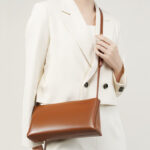 Women's Minimalist Genuine Leather Baguette Bag