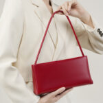 Women's Minimalist Genuine Leather Baguette Bag