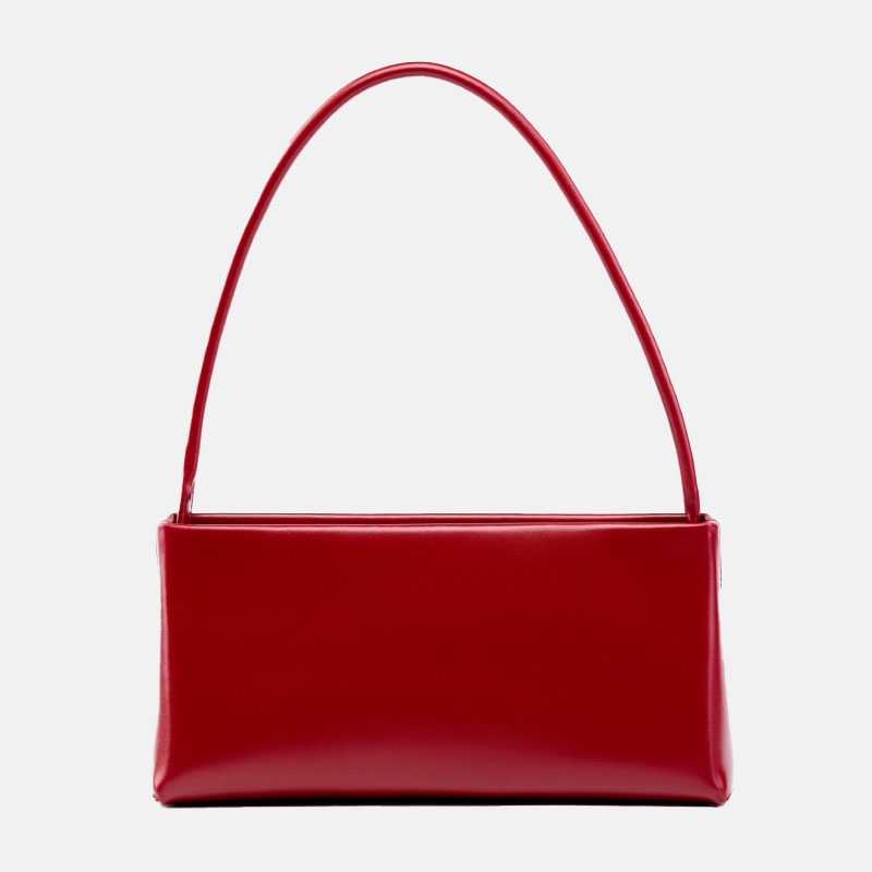 Women's Minimalist Genuine Leather Baguette Bag