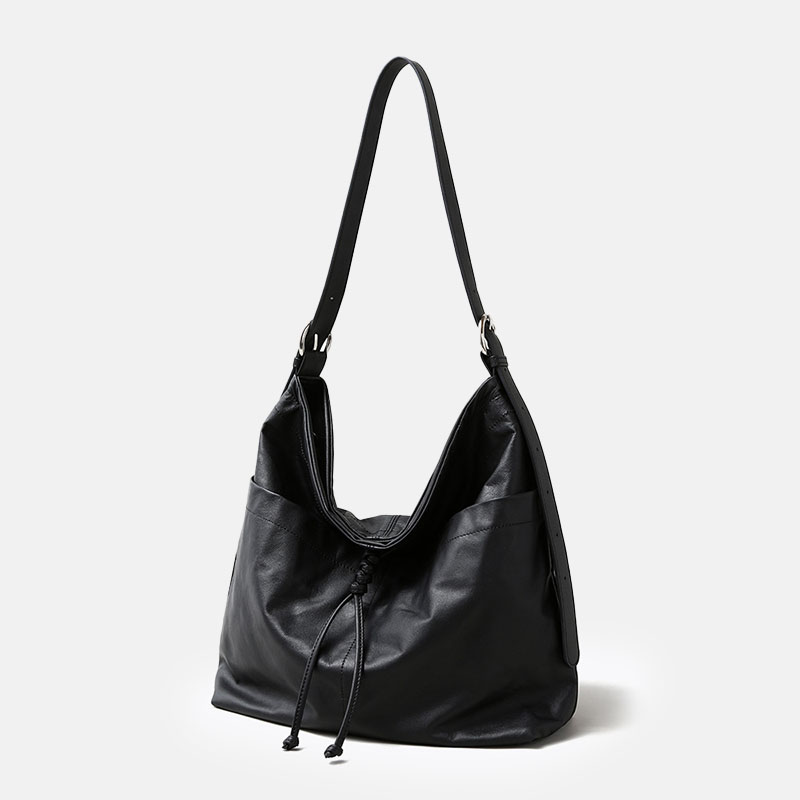 Women's Minimalist Genuine Leather Hobo Shoulder Bag