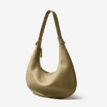 Women's Minimalist Genuine Leather Lychee Texture Shoulder Hobo Bag