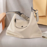 Women's Leather Zip Shoulder Hobo Bag