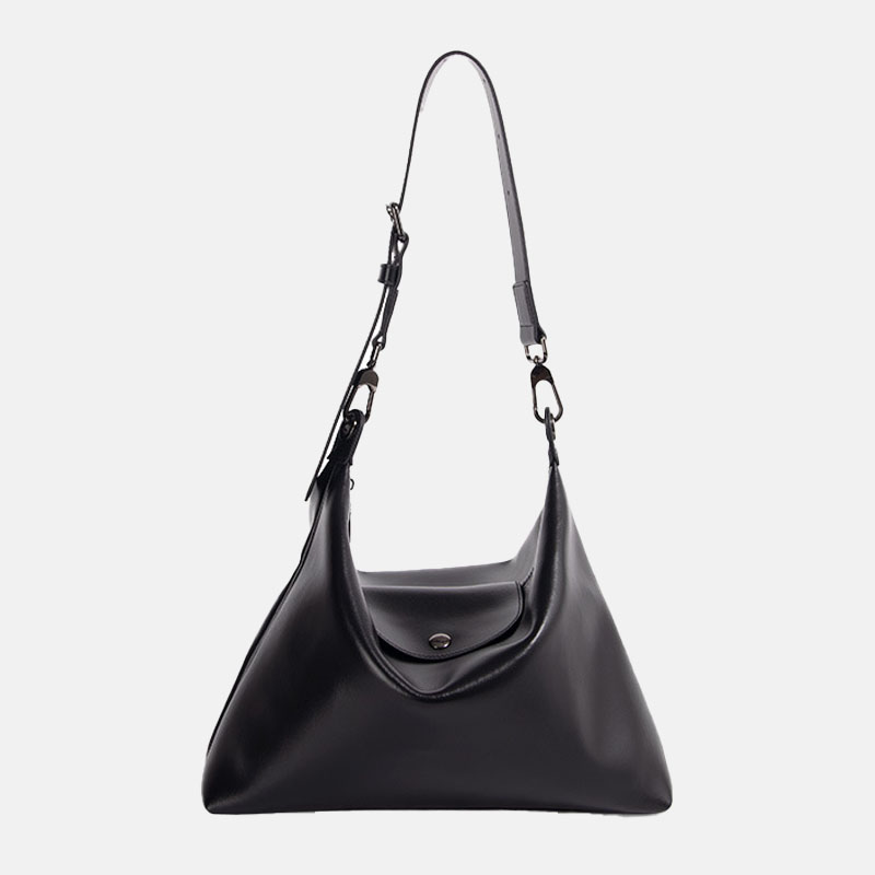 Women's Leather Zip Shoulder Hobo Bag