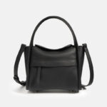 Women's Mini Genuine Leather Minimalist Crossbody Bucket Bag