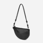 Women's Minimalist Genuine Leather Zipper Crossbody Saddle Bag